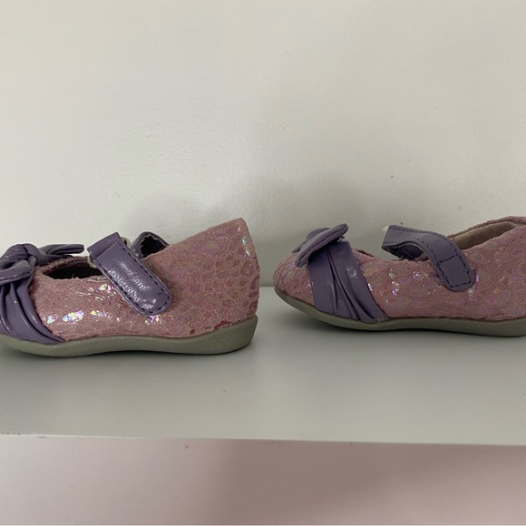Wee Walkers Roberta Pink & Purple Sequinned Size 2 Baby Shoes - Picture 6 of 12